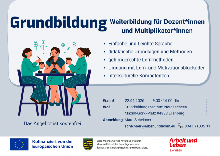 Grundbildung für Erwachsene – Weiterbildung für Dozierende und Multiplikator*innen